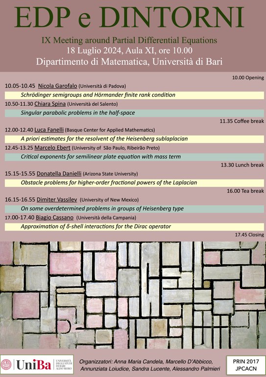 Workshop EDP e Dintorni IX – Bari, 18 luglio 2024