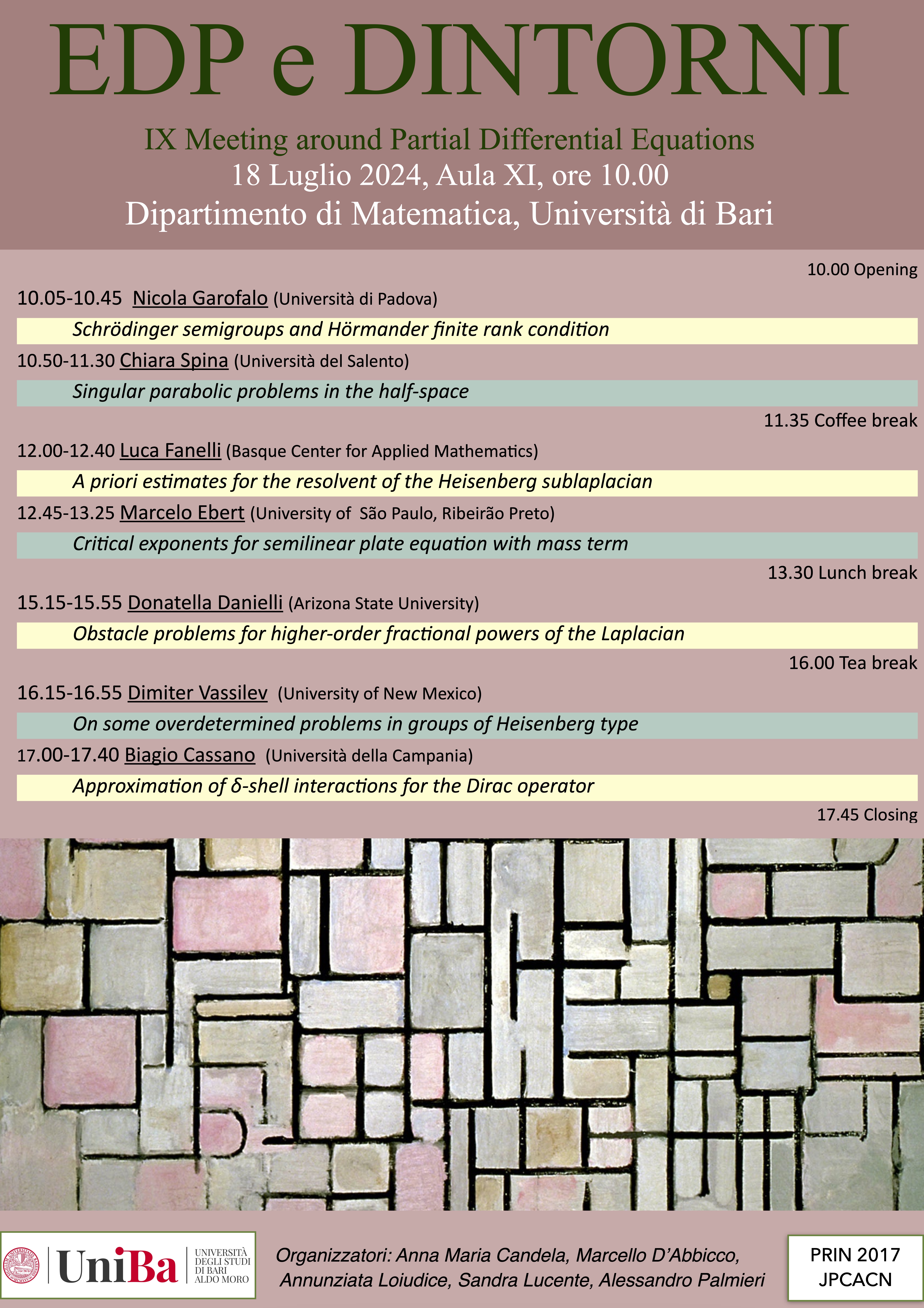 Workshop EDP e Dintorni IX – Bari, 18 luglio 2024